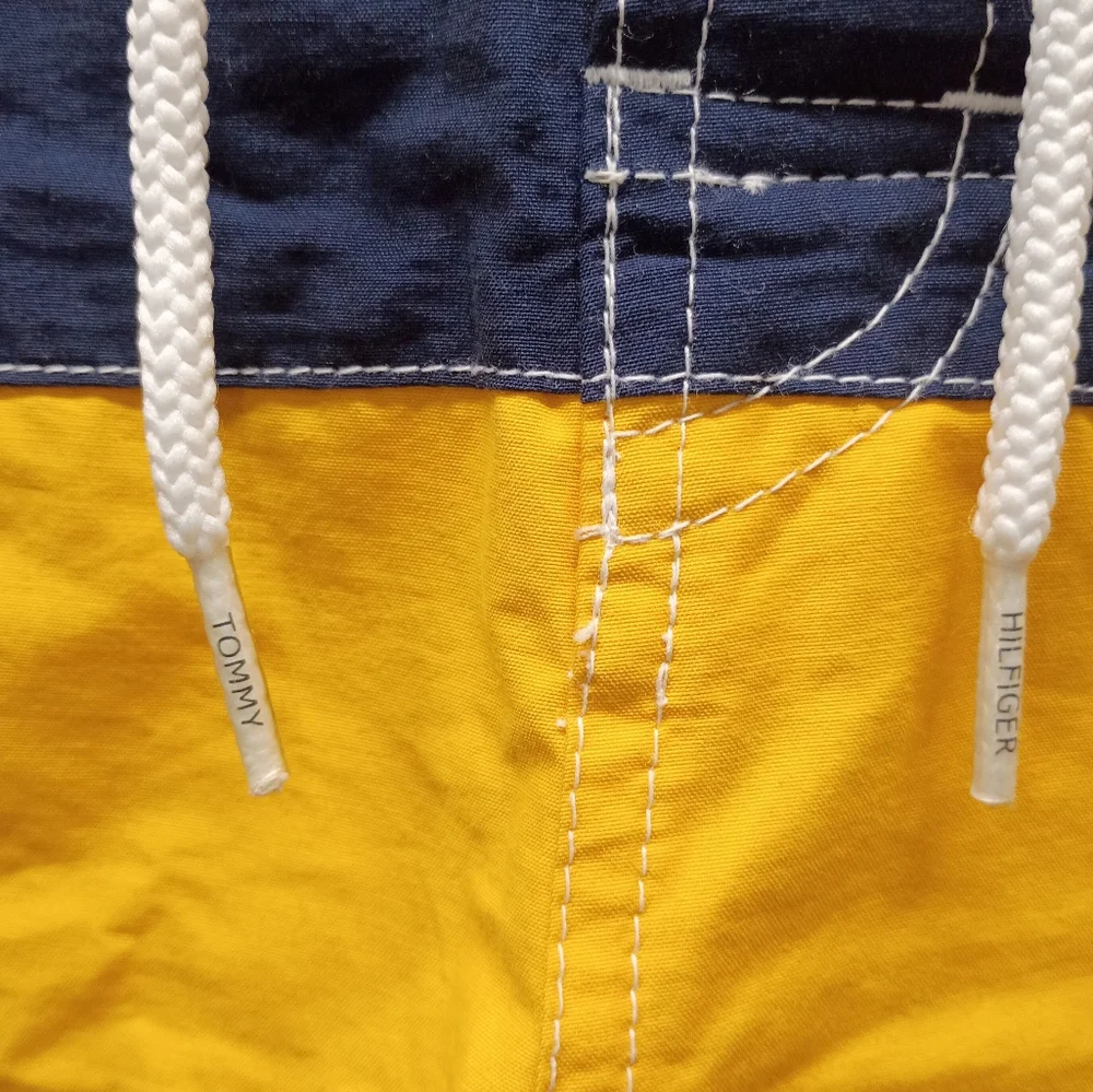 Tommy Hilfiger Yellow and Blue Men's Swim Shorts